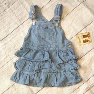 Denim Ruffle Kids Overalls